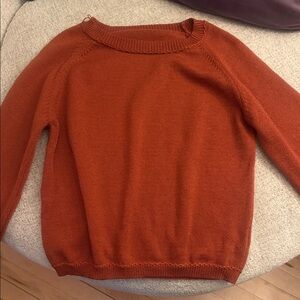 Cozy Rust Women's Crew Neck Sweater